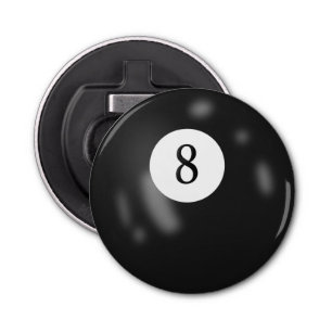 Pool Acht Billiards Ball Button Flesopener