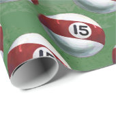 Pool Ball 15-patroon Cadeaupapier (Rol Hoek)