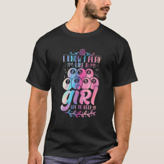 Pool Ball Speler Vrouwen Snooker Meisjes Quote Des T-shirt