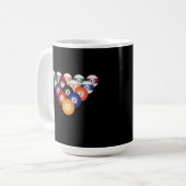 Pool Balls / Billiards: Coffee Mugs Koffiemok (Voorkant links)
