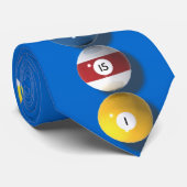 Pool Balls: Billiards: Necktie/Stropdas Stropdas (Opgerold)