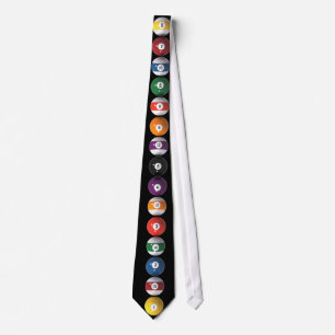Pool Balls: Billiards: Necktie/Stropdas Stropdas