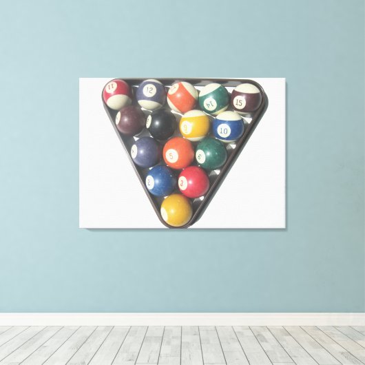 Pool Balls Canvas Afdruk (Insitu (Houten vloer))