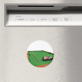 Pool Balls on Green Felt Billiards Table: Magneet (Insitu (Vaatwasser))