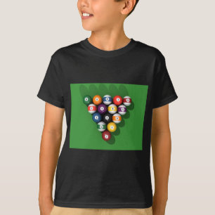 Pool Balls on Green Felt: T-shirt