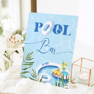 Pool bar Zwembad verjaardagsfeestje Reclamebord Met Voetstuk