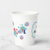 Pool Beach Ball Party gepersonaliseerde papieren b Papieren Bekers (Voorkant)