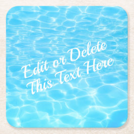 Pool Beach party van waterpartij zomerfeest Vierkante Kartonnen Onderzetter