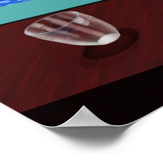 "Pool" - Belle affiche de billard (Coin)