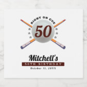 Pool Biljart 50ste Verjaardag Party Wit Bier Etiket (Enkel label)