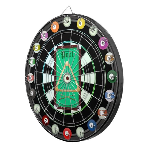 Pool/Biljart Multi-Target 20 Count Dartboard Dartbord (Voorkant Rechts)