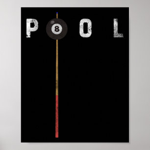 Pool biljart Pool speler Funny Biljart Poster