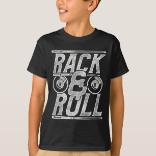 Pool biljart snooker speler rack en rol t-shirt