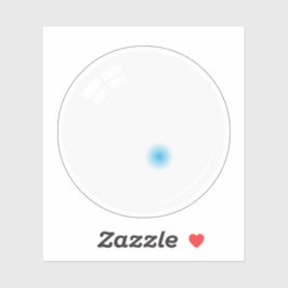 Pool/biljart witte cuebal met blauwe markering sticker