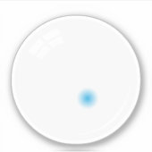 Pool/biljart witte cuebal met blauwe markering sticker (Voorkant)