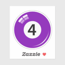 Pool/biljartbal nummer vier (4) paarse