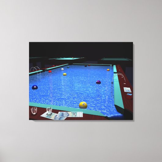 Pool Billiard Canvas Afdruk (Voorkant)