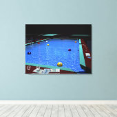 Pool Billiard Canvas Afdruk (Insitu (Houten vloer))