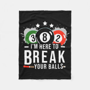 Pool Billiard Shirt - Billard Pool Break Fleece Deken