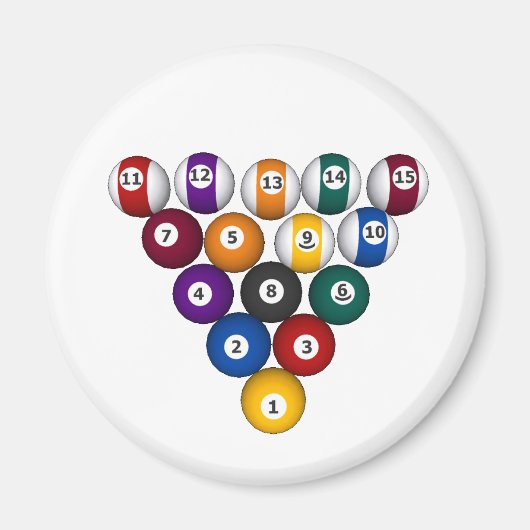 Pool: Billiardbalken: Billiards: Magneet (Voorkant)