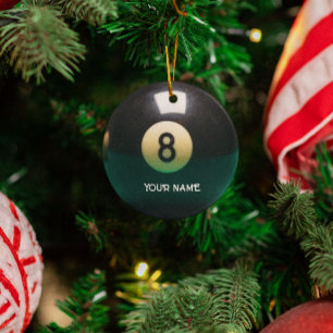 Pool Billiards acht-Ball op maat Metalen Ornament