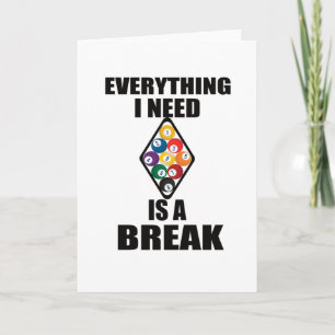 Pool Billiards geeft poolspeler Snooker Billiards Kaart