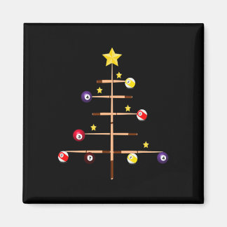 Pool Billiards Ll Cue Sports Christmas Tree  Magneet