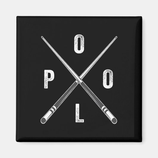 Pool  - Billiards  Pool Player Team Magneet (Voorkant)