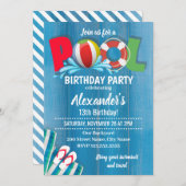 Pool Birthday Party (Voorkant / Achterkant)