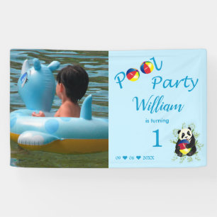 Pool Birthday Party Cute Panda Palling Ball Spandoek