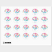 Pool Birthday Party Favor Ronde Sticker (Vel)