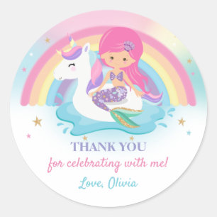 Pool Birthday Party Favor Ronde Sticker