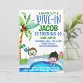 Pool Birthday Party Invitation (Debout devant)