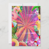 Pool Birthday Party Kinder - aangepast Kaart (Achterkant)