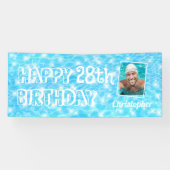 Pool Birthday party Water ripples custom foto Spandoek (Horizontaal)