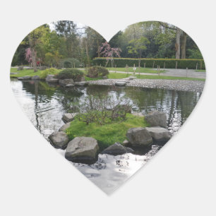 Pool & bomen Heart Sticker
