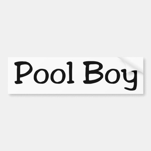 Pool Boy Bumpersticker (Voorkant)