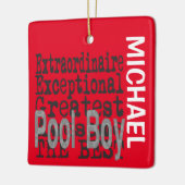 Pool Boy Extraordinaire CUSTOM Keramisch Ornament (Links)