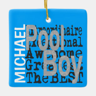 Pool Boy Extraordinaire CUSTOM Keramisch Ornament