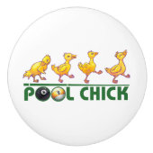Pool Chick Keramische Knop (Voorkant)