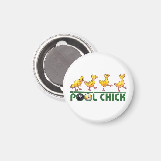 Pool Chick Magneet (Voorkant / Achterkant)