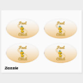 Pool Chick Ovale Sticker (Vel)