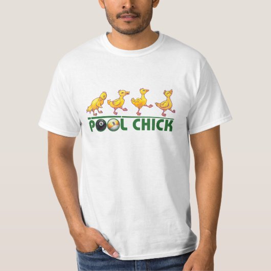 Pool Chick T-shirt (Voorkant)