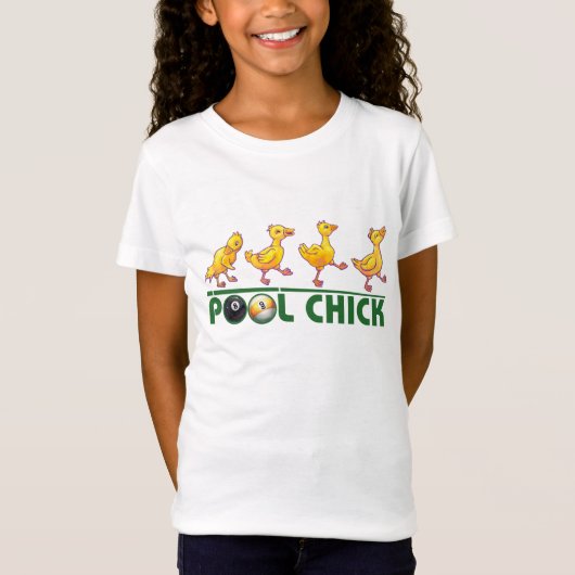 Pool Chick T-shirt (Voorkant)