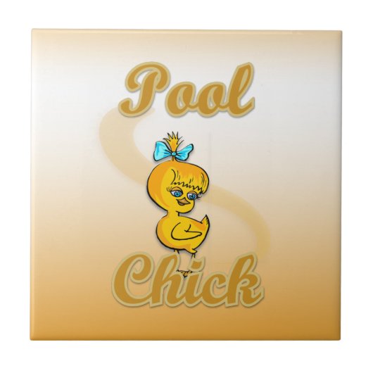 Pool Chick Tegeltje (Voorkant)