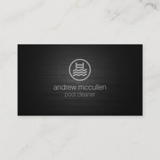 Pool Cleaner Home Diensten Waterpictogram Visitekaartje (Voorkant)