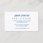 POOL CLEANER Simple Style V64G BLUE Visitekaartje (Achterkant)