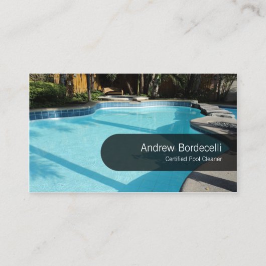 Pool Cleaner Visitekaartje Duidelijk Zwembad (Voorkant)