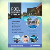 Pool Cleaning Custom Window Cling Raamsticker (Vel 3)