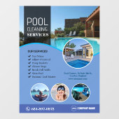 Pool Cleaning Custom Window Cling Raamsticker (Vel)
